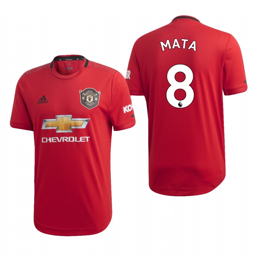 Men's Manchester United #8 Juan Mata Red 2019 Soccer Club Home Jersey